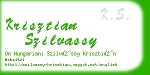 krisztian szilvassy business card